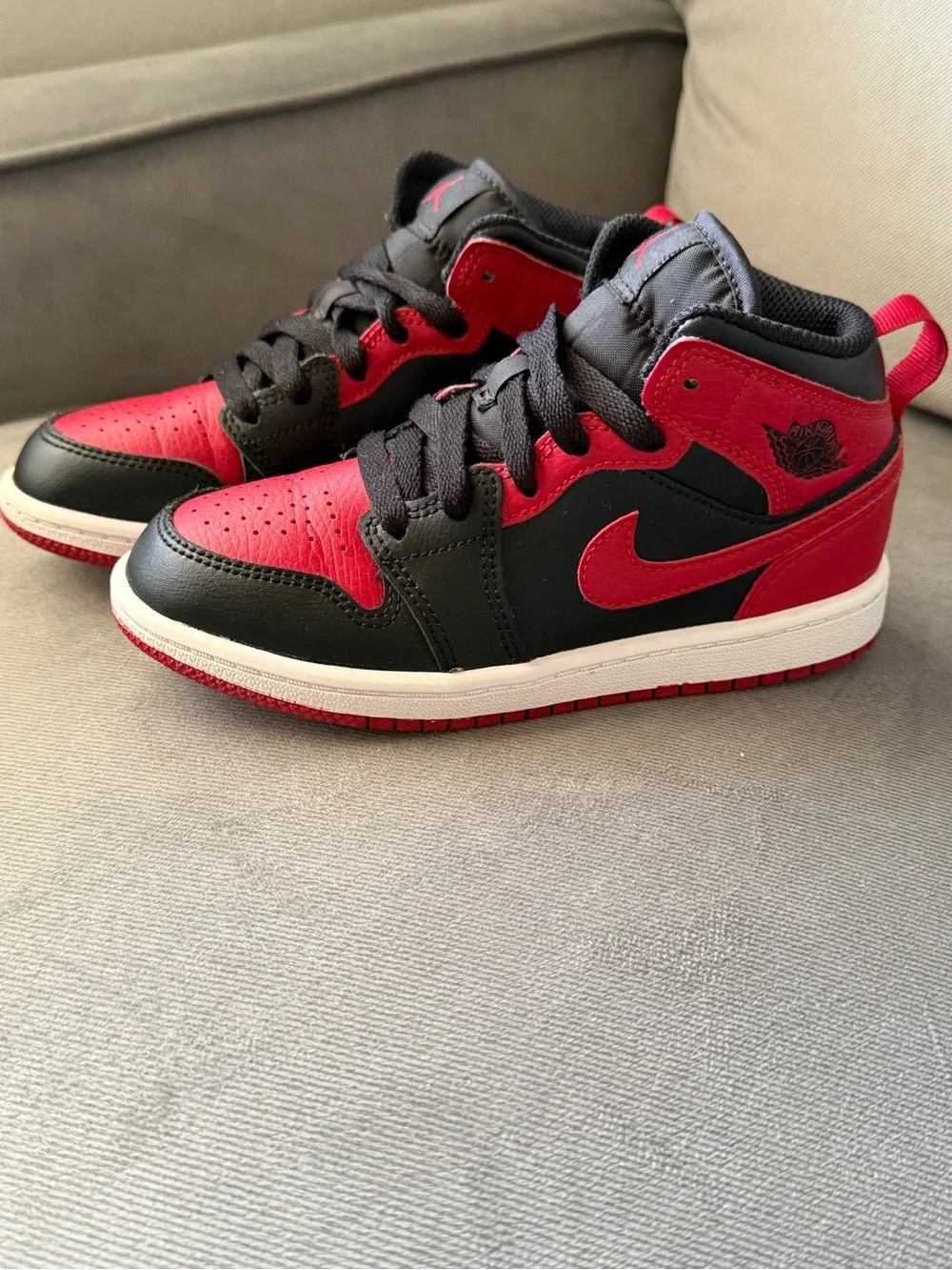 Nike Kids Black and Red High-Top Sneakers